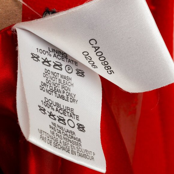 Hobbs Red Wool & Cashmere Blend Double-Breasted Coat - Picture 12 of 13